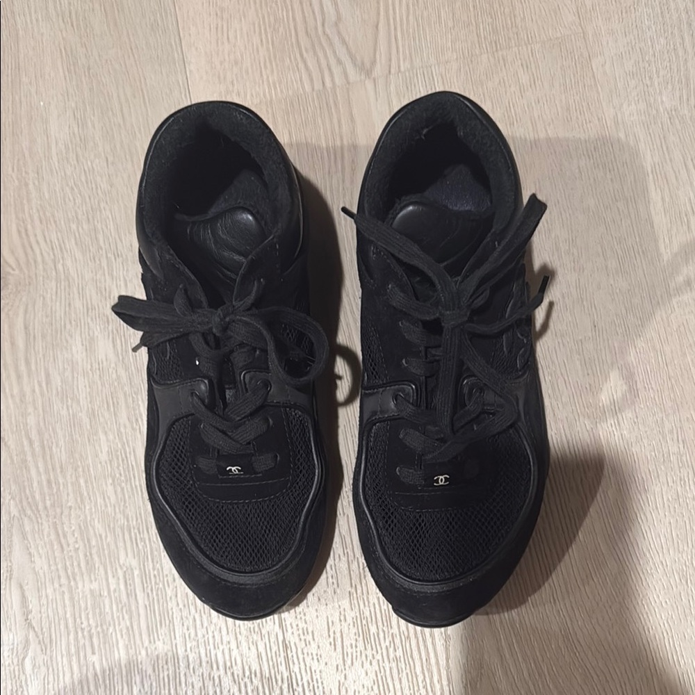 Chanel Interlocking C Leather Sneakers